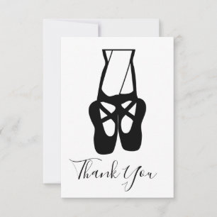 Carte De Remerciements Jolies jambes et chaussons de danseuse de ballet