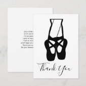 Carte De Remerciements Jolies jambes et chaussons de danseuse de ballet (Devant / Derrière)