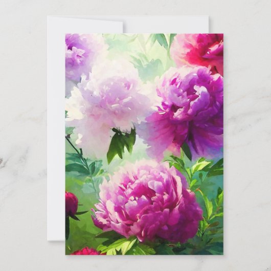 Carte De Remerciements Jolies Peonies (Devant)