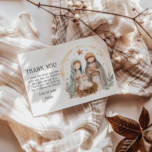 Carte De Remerciements Jolis Enfants Noël Nativité Noël