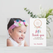 Carte De Remerciements Jote Aquarelle Dreamcatcher Anniversaire (Debout devant)