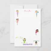 Carte De Remerciements Jote Gymnastique multicolore Enfants (Devant)