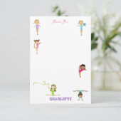 Carte De Remerciements Jote Gymnastique multicolore Enfants (Debout devant)