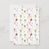 Carte De Remerciements Jote Gymnastique multicolore Enfants (Dos)