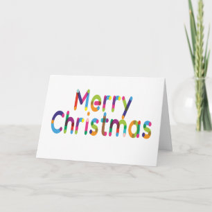 Carte De Remerciements Jouer amusant Coloré Joyeux Noël Typographie