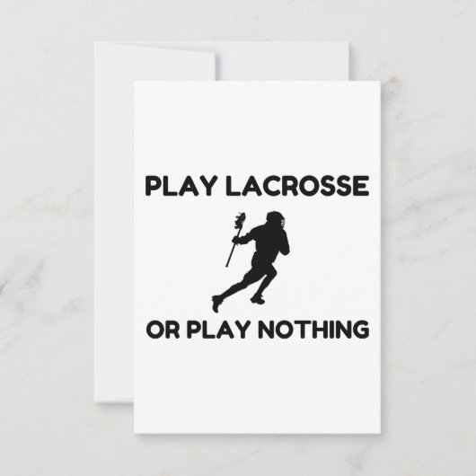 CARTE DE REMERCIEMENTS JOUER LACROSSE OU RIEN (Devant)