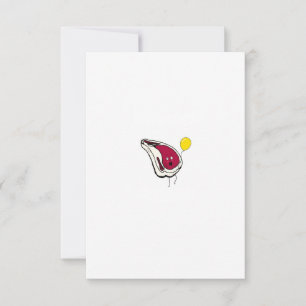 Carte De Remerciements Joues coquines. Côtelettes de porc, thème viande
