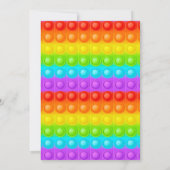 Carte De Remerciements Jouet fidget pop arc-en-ciel pour anniversaire  (Dos)