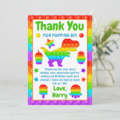 Carte De Remerciements Jouet Fidget Pop Arc-en-ciel pour fête d'anniversa (Debout devant)