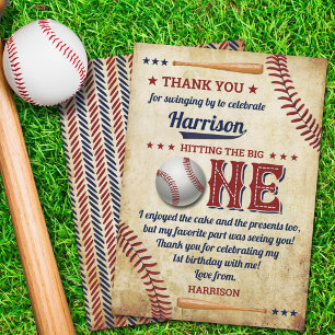 Carte De Remerciements Jouets de baseball vintages 1er anniversaire
