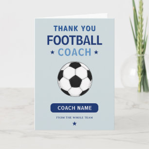 Carte De Remerciements Joueur d'équipe de football moderne Entraîneur