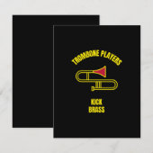 Carte De Remerciements Joueurs de Trombone en laiton (Devant / Derrière)