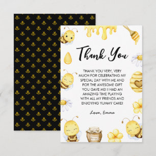 Carte De Remerciements Jour de l'abeille Anniversaire
