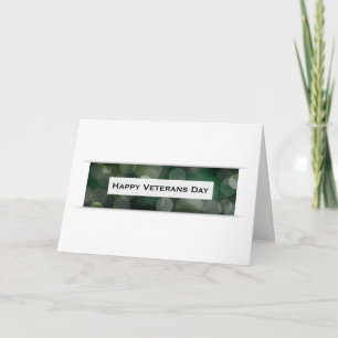 Carte De Remerciements Jour de vétérans heureux (bokeh)