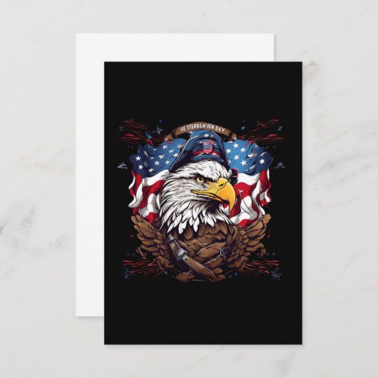Carte De Remerciements Jour des anciens combattants (Devant / Derrière)