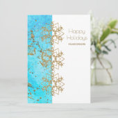 Carte De Remerciements Jour d'or et d'aquarelle (Debout devant)