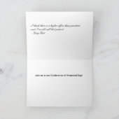 Carte De Remerciements Jour du Souvenir (Intérieur)