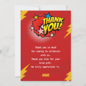 Carte De Remerciements Jour férié moderne, Superhero (Devant)