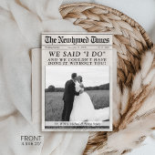 Carte De Remerciements Journal unique Mariage marié à la lettre Multiphot