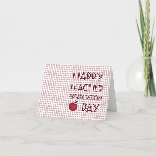 Carte De Remerciements Journée d'appréciation de l'enseignant (Devant)