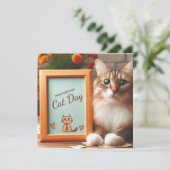 Carte De Remerciements Journée internationale du chat (Debout devant)