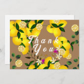 Carte De Remerciements Jours de citron Brown (Devant / Derrière)
