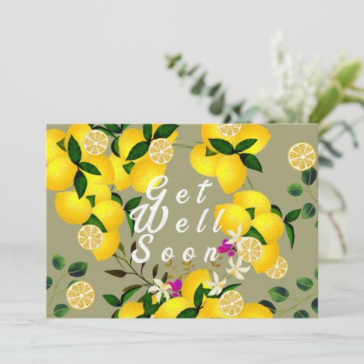 Carte De Remerciements Jours de citron gris (Debout devant)