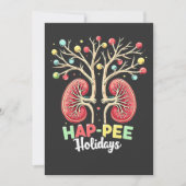 Carte De Remerciements Jours de Hap Pee Dialyse Connaissance du rein Noël (Devant)