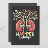 Carte De Remerciements Jours de Hap Pee Dialyse Connaissance du rein Noël (Devant / Derrière)