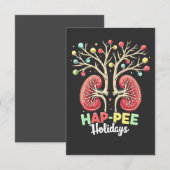 Carte De Remerciements Jours de Hap Pee Dialyse Connaissance du rein Noël (Devant / Derrière)