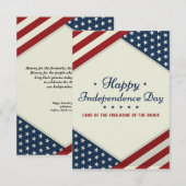 Carte De Remerciements Joyeuse fête 4 juillet l'indépendance (Devant / Derrière)