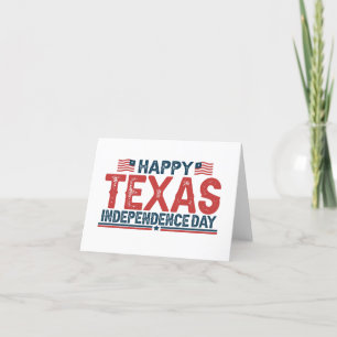 Carte De Remerciements Joyeuse fête de l'indépendance du Texas Patriotiqu