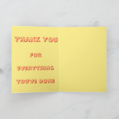 Carte De Remerciements Joyeuse fête des mères Emoji (Intérieur)