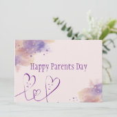 Carte De Remerciements Joyeuse Fête des Parents (Debout devant)