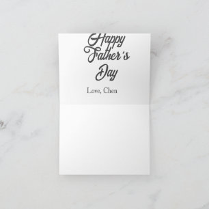 Carte De Remerciements Joyeuse fête des pères nom gris amour meilleur pap