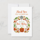 Carte De Remerciements Joyeuse fête d'Halloween Party d'anniversaire sorc (Devant)