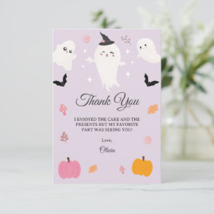 Carte De Remerciements Joyeuse Journée de la Boo Fête éffrayante de la