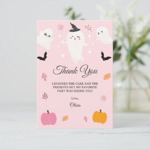 Carte De Remerciements Joyeuse Journée de la Boo Fête éffrayante de la
