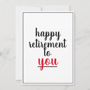 Carte De Remerciements Joyeuse retraite Gros Script Retraite Occasion