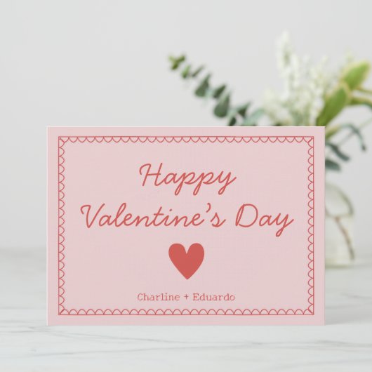 Carte De Remerciements Joyeuse Saint-Valentin (Debout devant)