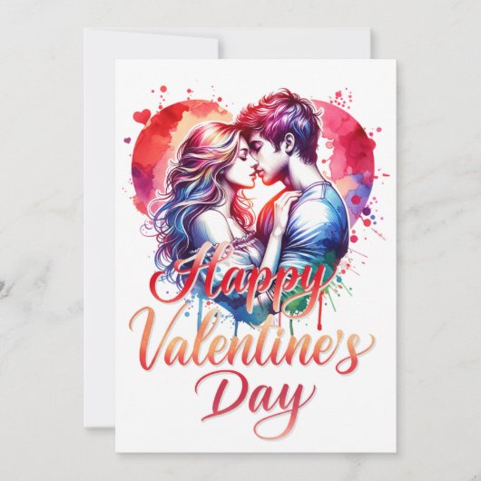 Carte De Remerciements Joyeuse Saint-Valentin (Devant)
