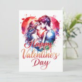 Carte De Remerciements Joyeuse Saint-Valentin (Debout devant)