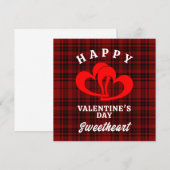 Carte De Remerciements Joyeuse Saint-Valentin chéri(e) (Devant / Derrière)