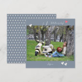 Carte De Remerciements Joyeuse Saint-Valentin Photo de script moderne (Devant / Derrière)