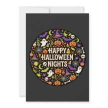 Joyeuses Nuits d'Halloween Citrouille Fantôme Mign