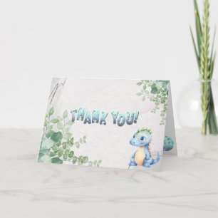 Carte De Remerciements Joyeux 1er anniversaire bébé dinosaure aquarelle m