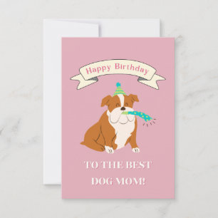 Carte De Remerciements Joyeux anniversaire à la Meilleure maman de chien!