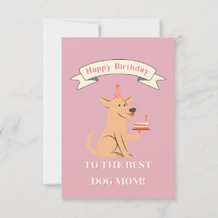 Carte De Remerciements Joyeux anniversaire à la Meilleure maman de chien!