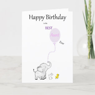 Carte De Remerciements Joyeux anniversaire à la MEILLEURE Tante jamais - 