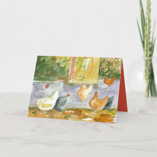 Carte De Remerciements Joyeux Anniversaire Ami Poulet Oiseaux ferme